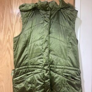 Olive Green Women's Puffer Vest